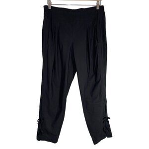 Raffaello Rossi Black Jolina 6/8 Schleife Ribbon Pants